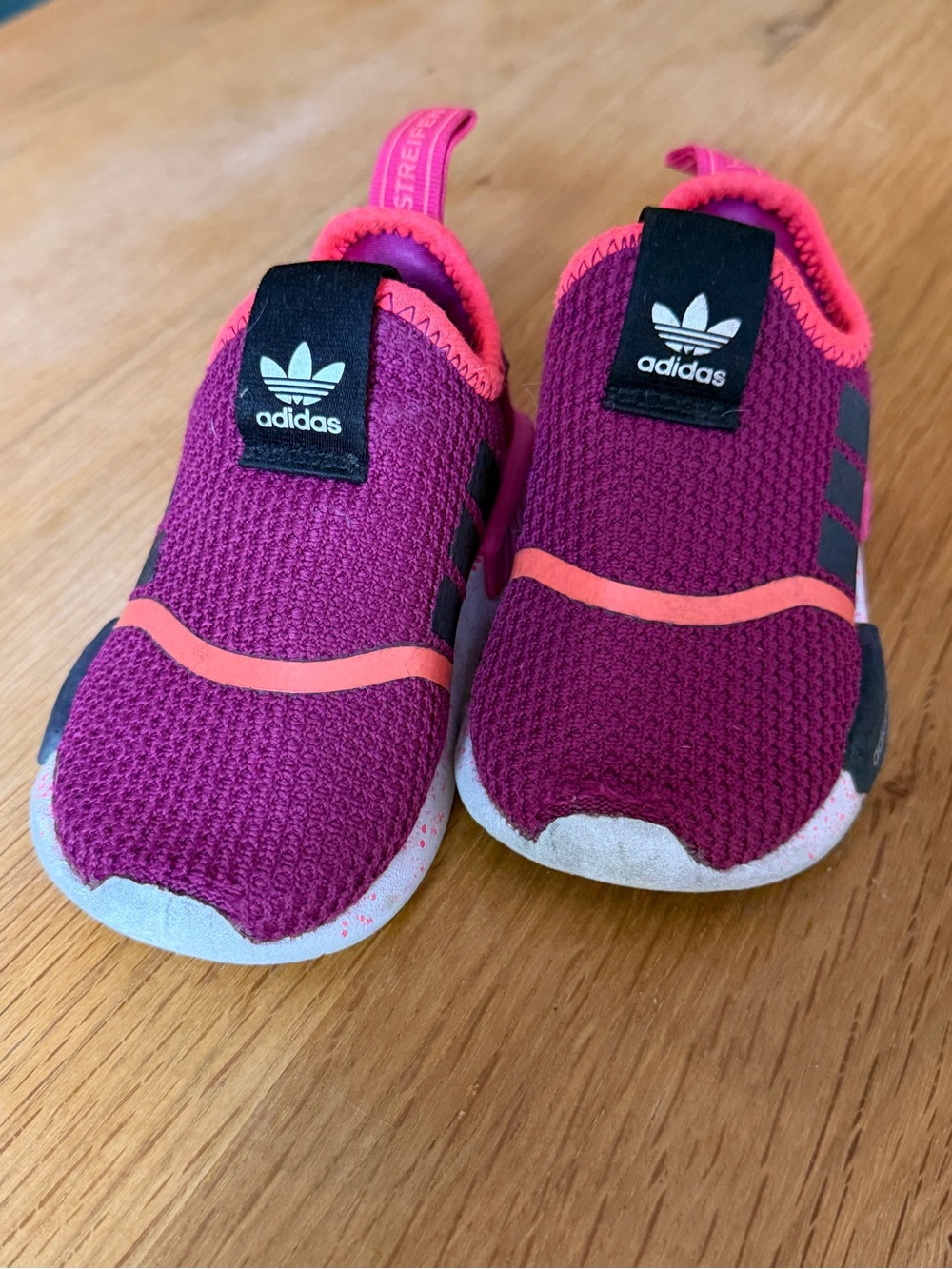 adidas Kids Pink Slip-On Athletic Shoes